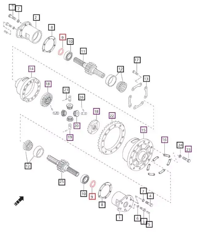 OIL SEAL FOR BULL PINION SHAFT ON REAR AXLE FOR MAHINDRA TRACTOR (006500038R92)