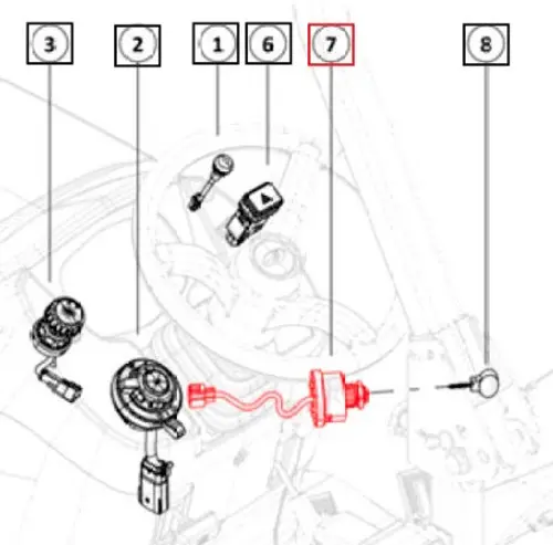 STARTER SWITCH (IGNITION) 1100 & 2100 MAHINDRA TRACTOR SERIES (007709492U91)