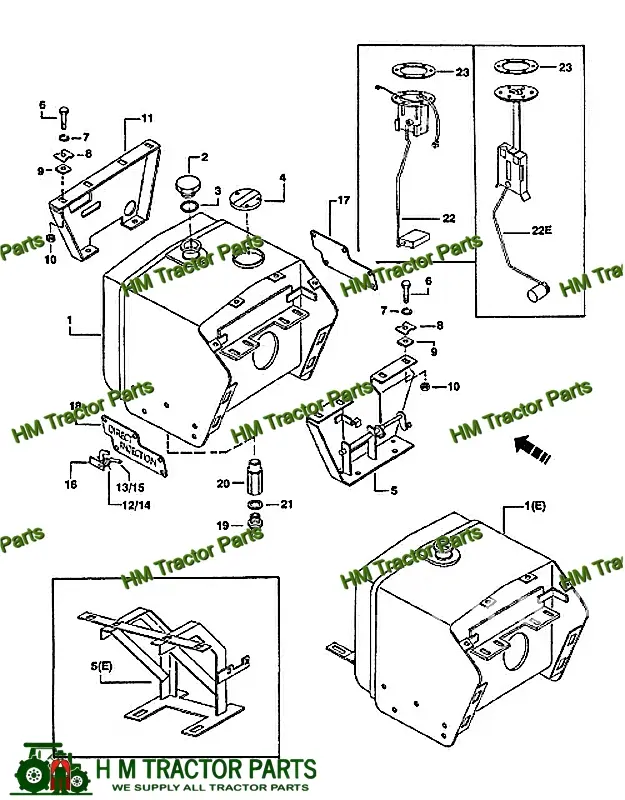 FUEL TANK DRAIN EXTENSION FOR 4505 MAHINDRA TRACTOR (005550018R1)
