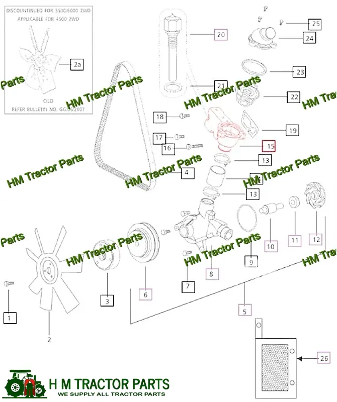 THERMOSTAT LOWER HOUSING FOR 4500|4530|5500|6000|6500 MAHINDRA TRACTOR PARTS  (000020581E05)