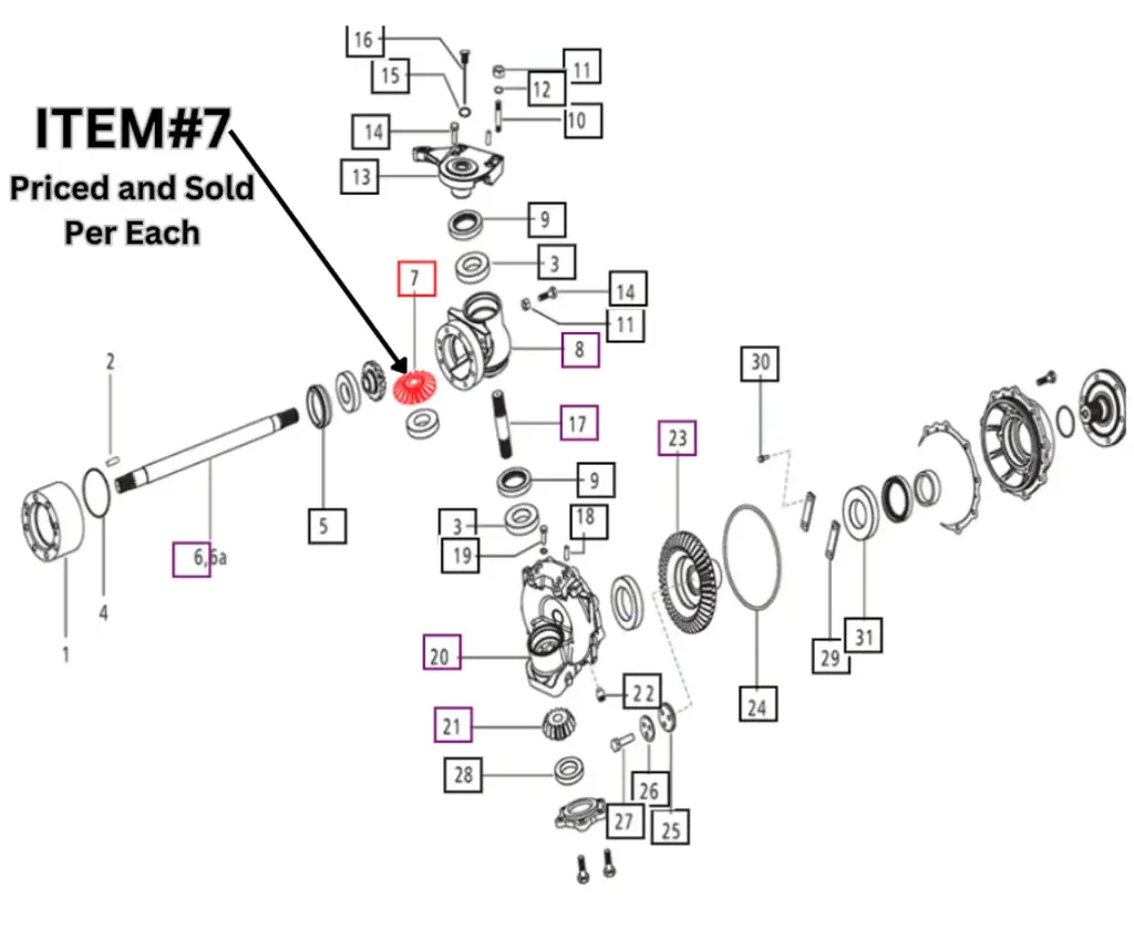 BEVEL Gear Intermediate Reduction FOR MAHINDRA TRACTOR (E006505705D1)