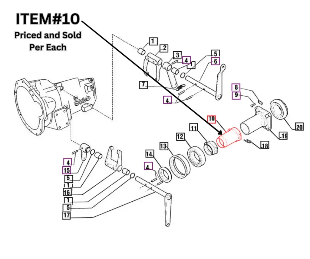 MAHINDRA TRACTOR SLEEVE 4500 4WD, 5500 4WD, 6000 4WD, AND 6500 4WD (006501071C1)