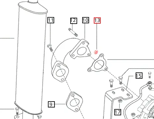 NUT Cleveloc Flanged M8 FOR MAHINDRA TRACTOR (006000856F1)