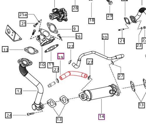 MAHINDRA TRACTOR HOSE EGR Water Inlet (006015051D1)
