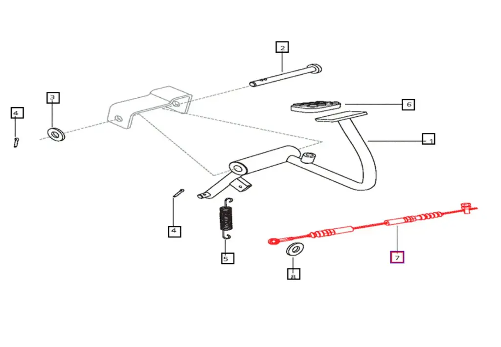 CABLE FOOT ACCELERATOR FOR MAHINDRA TRACTOR (E008002298B91)