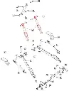 ADJUSTABLE LIFT ROD ASSEMBLY ON 3-POINT FOR 7085 & 7095 MAHINDRA TRACTORS (007208797C91)