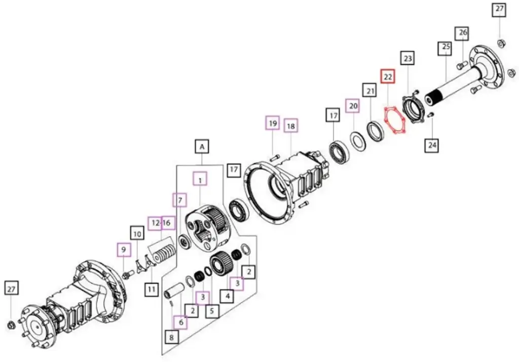 GASKET FOR REAR AXLE OIL SEAL RETAINER ON 6065, 6075, 7085, & 7095 MAHINDRA TRACTORS (006509704U1)