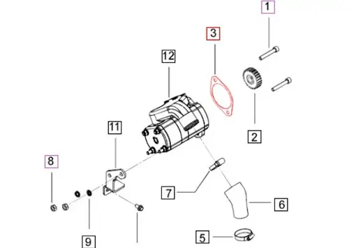 HYDRAULIC PUMP GASKET FOR 5145 & 5155 MAHINDRA TRACTORS (E007204062D2)