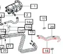 RIGHT POWER STEERING HOSE ON MAHINDRA TRACTOR (007202096C1)