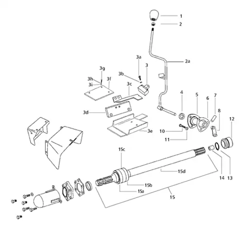 PTO LEVER ASSEMBLY FOR 4500 2WD MAHINDRA TRACTOR ONLY (006502261C91)