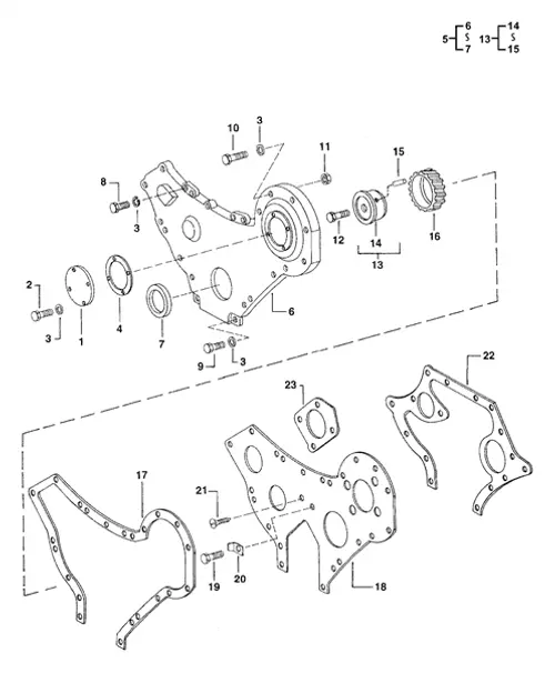 OUTER GASKET FOR FRONT GEAR COVER ON 3505|E350 MAHINDRA TRACTOR (005555211R1)