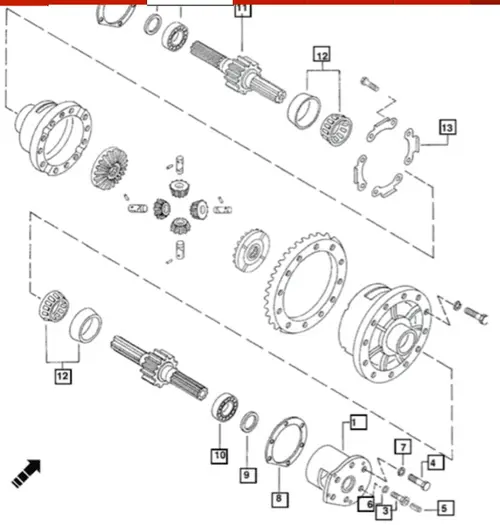 OIL SEAL FOR BULL PINION SHAFT ON 3505 MAHINDRA TRACTOR (001081686R91)