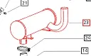 MUFFLER FOR 7520 MAHINDRA TRACTOR ****NO LONGER AVAILABLE***(006000621F1)