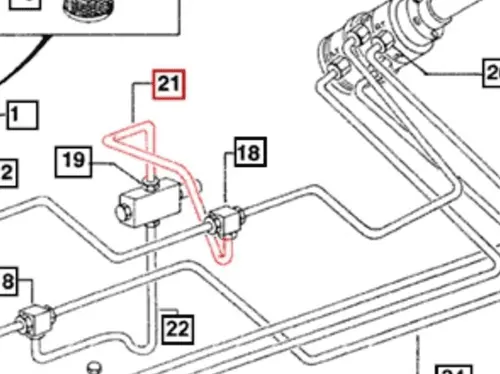 METAL POWER STEERING LINE FOR 3505 MAHINDRA TRACTOR (005557398R91)