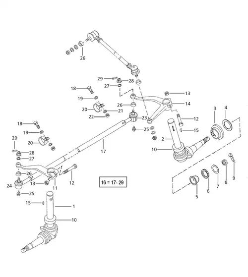 LEFT SPINDLE FOR 3825 MAHINDRA TRACTOR (001127035R96)