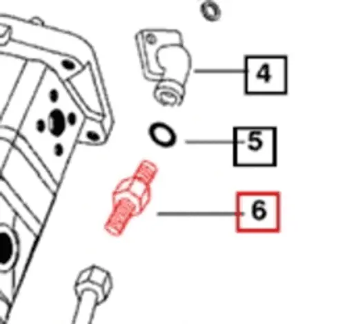 HYDRAULIC PUMP ADAPTOR (MALE STUD COUPL) FOR 4025 MAHINDRA TRACTOR (000051686D01)