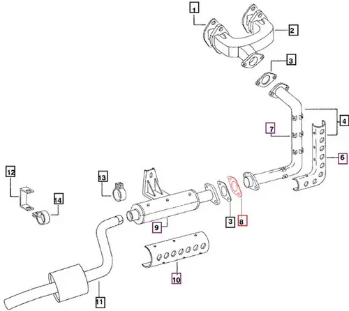 GASKET, EXHAUST (SPARK ARRESTOR)  FOR MAHINDRA TRACTOR (005557449R1)