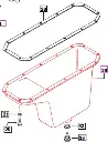 OIL PAN, ENGINE CRANKCASE (3CYL - DEEP PAN) FOR MAHINDRA TRACTOR (005557814R91)