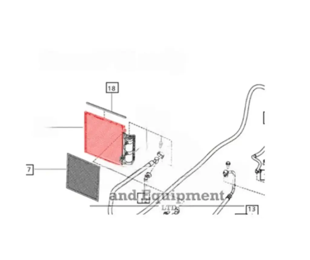 A/C CONDENSOR ASSEMBLY (ITEM# 11 ONLY) FOR MAHINDRA TRACTOR (E007517752D1)