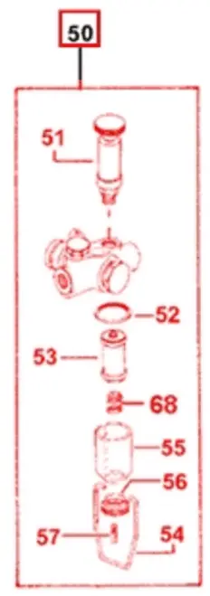 PRIMER PUMP AND FUEL BOWL ASSEMBLY FOR C-35 MAHINDRA TRACTOR (005551060R91)