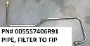 LINE FROM FILTER TO FUEL INJECTION PUMP ON 3505 MAHINDRA TRACTOR (005557406R91)
