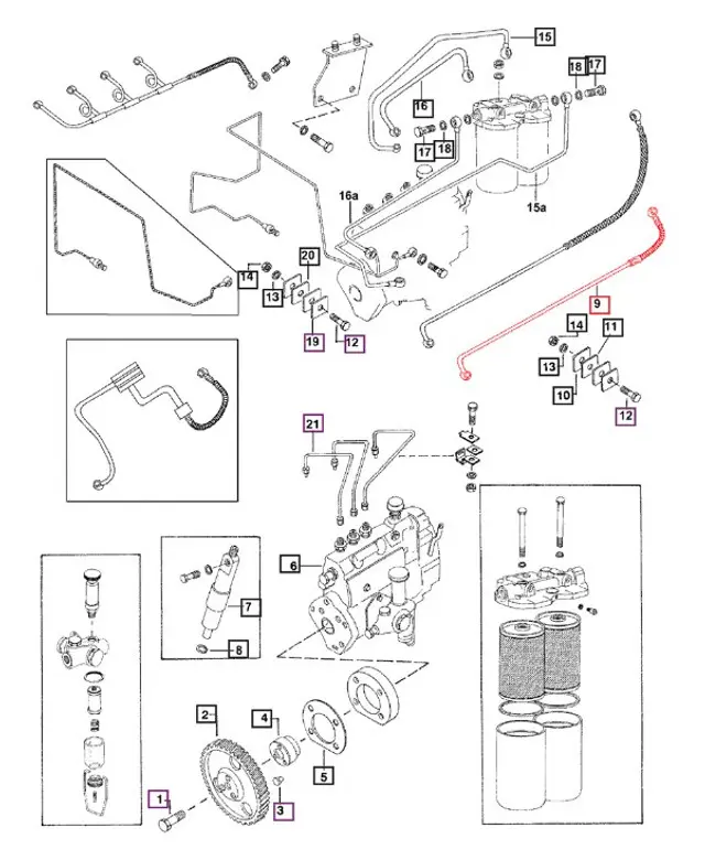 FUEL LINE, (TANK TO FEED PUMP) FOR MAHINDRA TRACTOR (005558984R91)