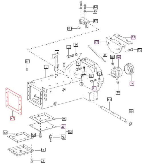 GASKET, CLUTCH HOUSING TO TRANSMISSION (CRPTO)  FOR MAHINDRA TRACTOR (000751124R3)
