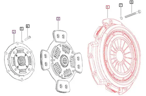 CLUTCH COVER ASSEMBLY (SINGLE STAGE)  FOR MAHINDRA TRACTOR  (006502474C91)(including clutch)