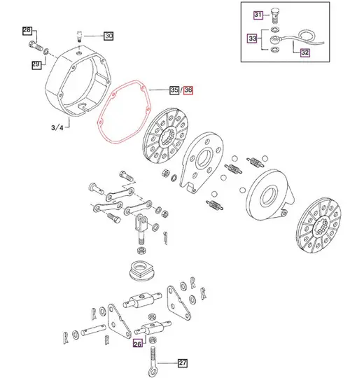 GASKET, BRAKE HOUSING  FOR MAHINDRA TRACTOR  (005556200R1)