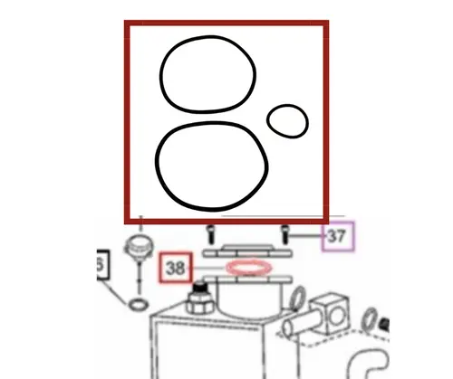 SEAL KIT FOR P/S RESERVOIR FOR 4500|5500|6000|6500 MAHINDRA TRACTOR (007201223C1)