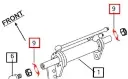 LOCK PLATE FOR POWER STEERING FOR 4500|5500|5530|5555|5565|5570|6000|6030|6500|6530 MAHINDRA TRACTOR (007602491C1)
