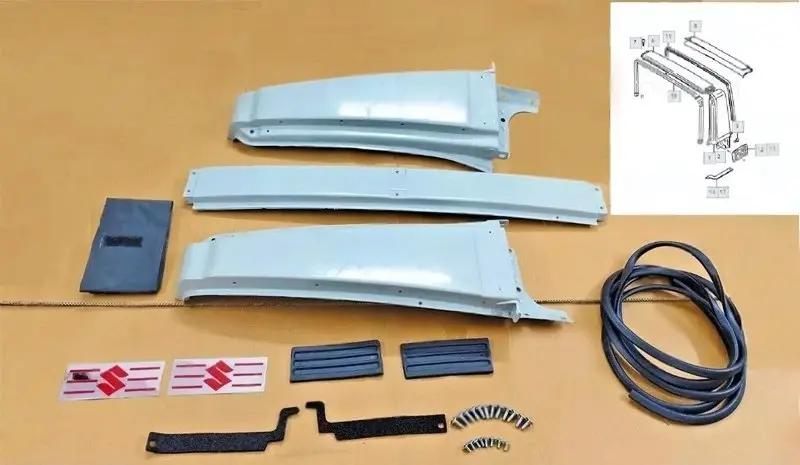 Suzuki Samurai 86-95 Complete Targa Bar Set Fits SJ410 413 -Genuine Suzuki Parts