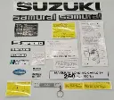 SUZUKI SAMURAI EMBLEMS AND DECALS SET Complete (Black)
