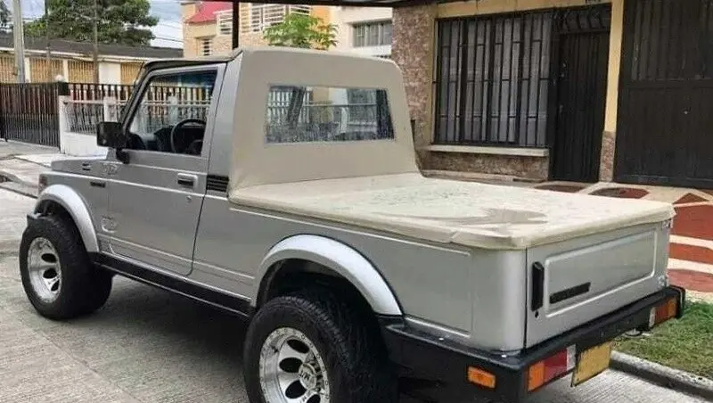 For Suzuki Samurai Replacement Soft Top With Deck Cover-Black Denim Long Body