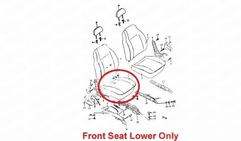 OEM For SUZUKI SAMURAI SJ413 SJ410 CUSHION ASSY FRONT LOWER Seat Cushions 1 PCS