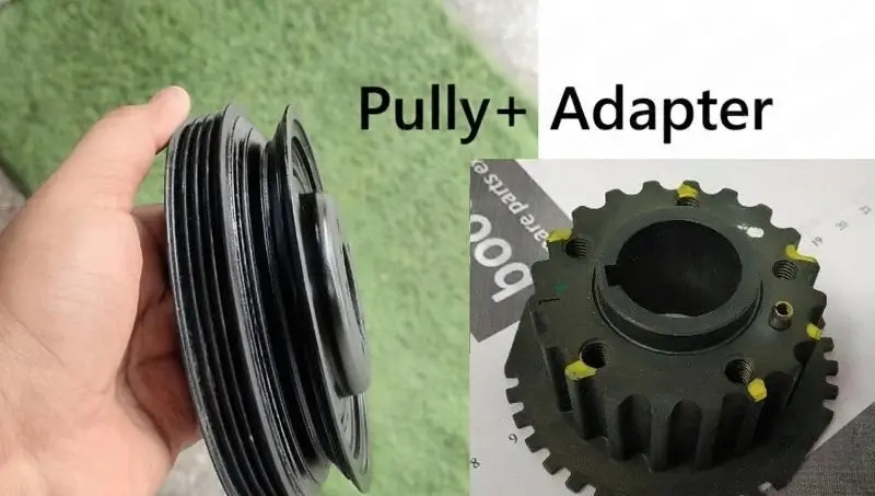 For Suzuki Samurai 1.3 Engine -Crankshaft Double V-Belt Pulley+ Adapter-5 Hole