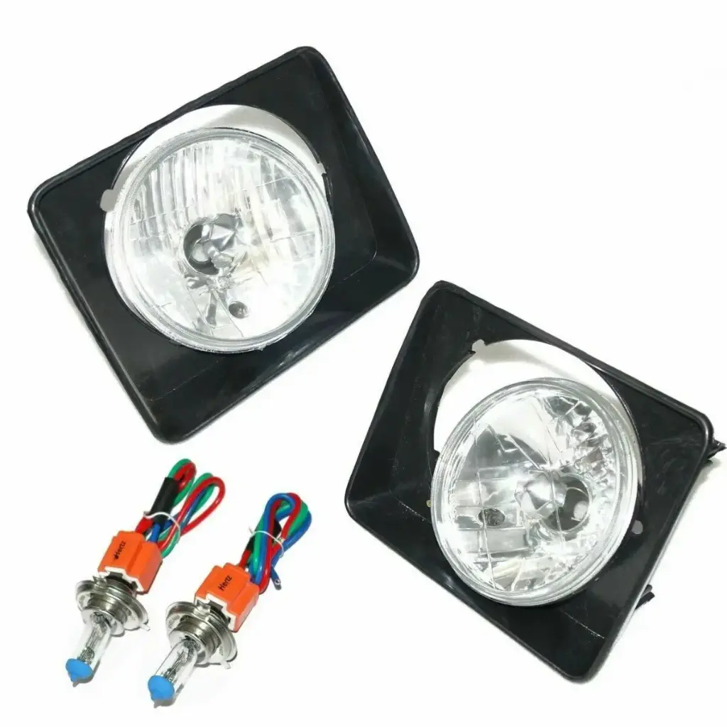 Suzuki Samurai SJ410 Jimny Headlight Bezel Set With 7'' Headlamp Sealed Beam
