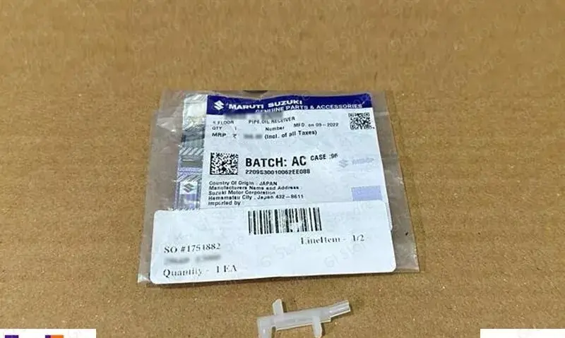 OEM Genuine Pipe Oil Receiver for Suzuki Samurai SJ410 SJ413