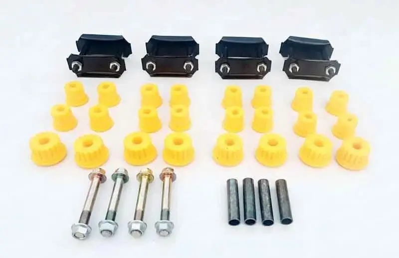 Suspension Leaf Spring Bushing Kit Fits Suzuki Samurai in Polyurethane-Yellow