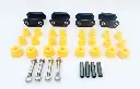 Suspension Leaf Spring Bushing Kit Fits Suzuki Samurai in Polyurethane-Yellow