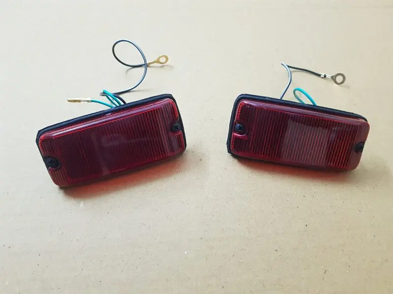 Rear Side Marker Lights RH +LH Suzuki Samurai SJ413 SJ410 OEM Dark Red +Bulb