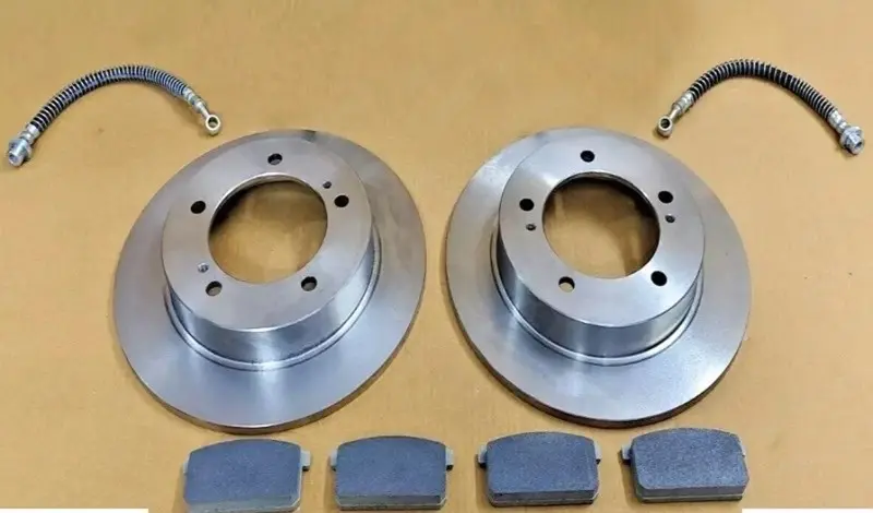 Front Brake Rotors+Pads+Pipe Set for Suzuki Samurai 1986-1994+Free Shipping