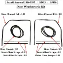 DOOR & GLASS SEAL KIT / DRIVER & PASSENGER SIDE (OEM) - SAMURAI 80'-95