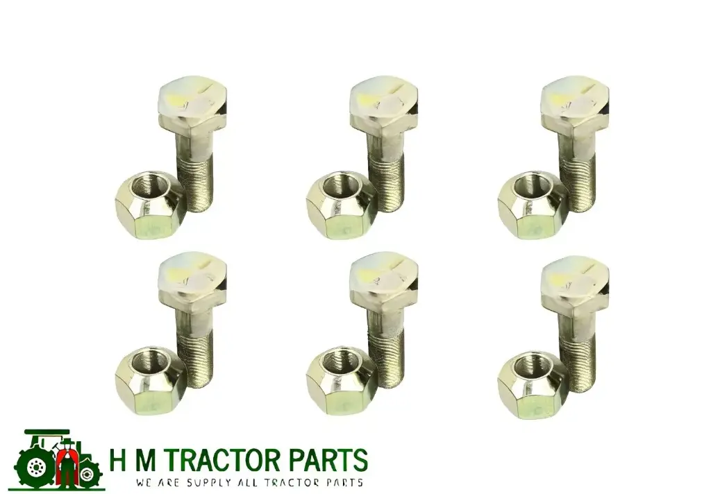 MAHINDRA TRACTOR FRONT WHEEL HUB BOLT AND NUT SET OF SIX 003047574R1 AND