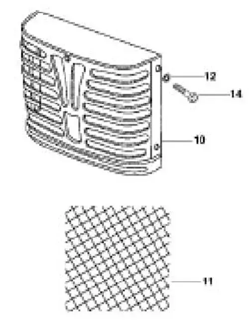 FRONT GRILL INNER SCREEN FOR MAHINDRA TRACTOR (008000552B2)