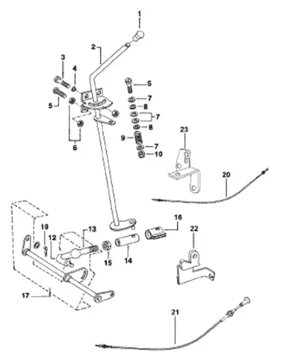 FUEL SHUTOFF CABLE FOR E-350 MAHINDRA TRACTOR (005557674R97)