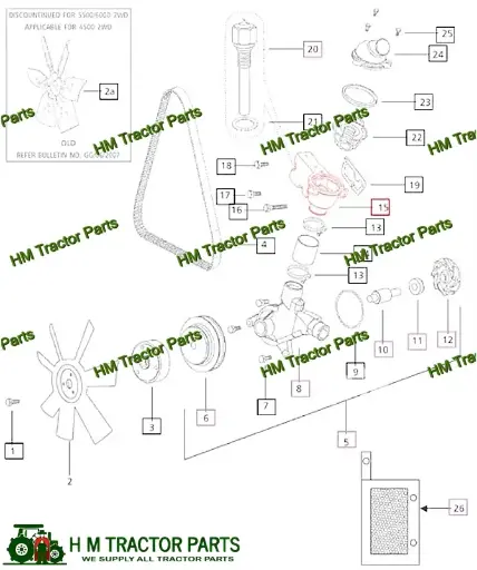 THERMOSTAT LOWER HOUSING FOR 4500|4530|5500|6000|6500 MAHINDRA TRACTOR PARTS  (000020581E05)