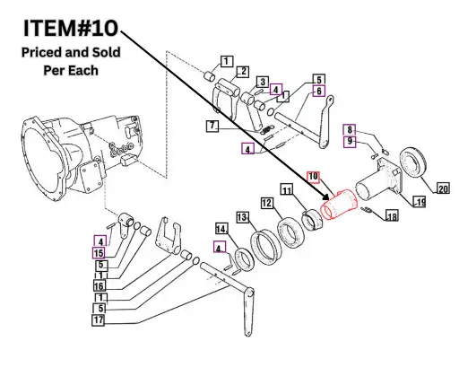 MAHINDRA TRACTOR SLEEVE 4500 4WD, 5500 4WD, 6000 4WD, AND 6500 4WD (006501071C1)