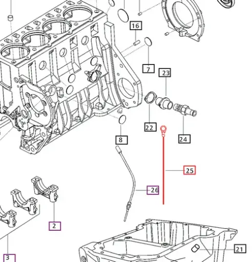 ASSEMBLY Dipstick FOR MAHINDRA MODELS 5530 T2, 6030 T2, AND 6530 T2 (006003405F91)