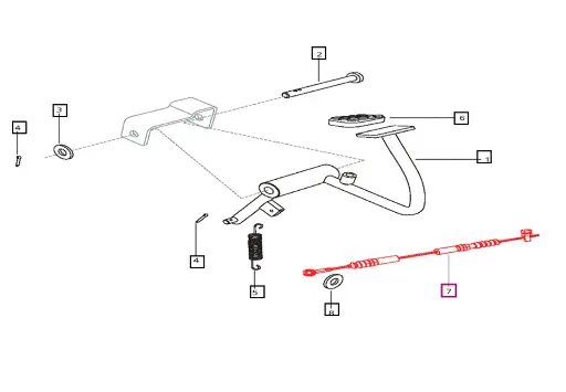CABLE FOOT ACCELERATOR FOR MAHINDRA TRACTOR (E008002298B91)